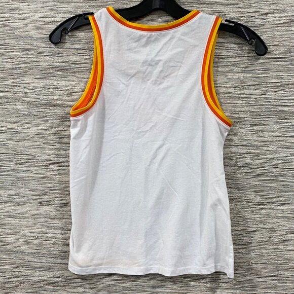 ✨   Disneyland 1955 Women's Tank Top XS White Cotton Blend Retro Striped Design - Picture 4 of 5